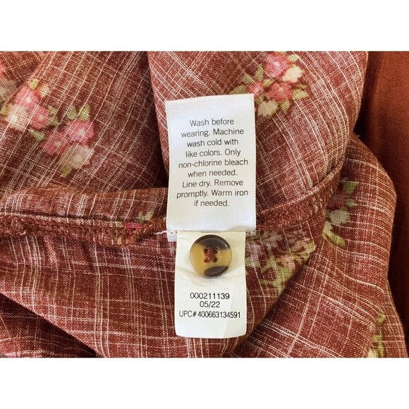 Sonoma Women's Tiered Midi Skirt Floral Rust Red Size 4X NWT - Picture 6 of 7